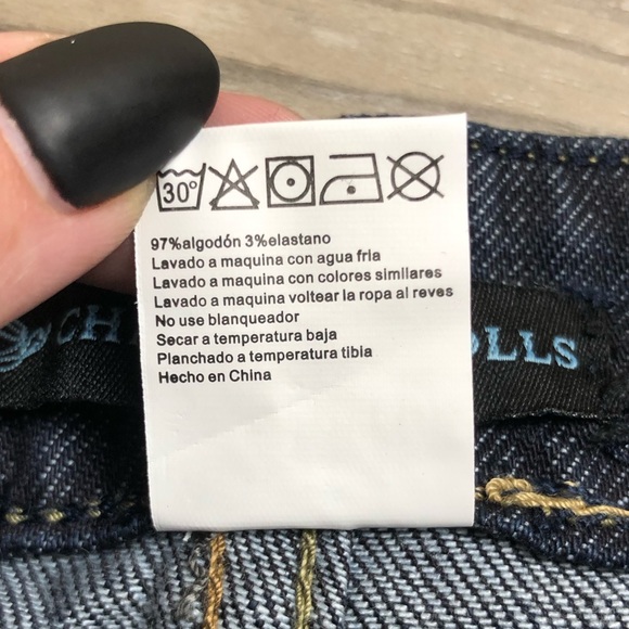 NEW Chaconia Dolls Denim Micro Mini Skirt Womens XL Dark Wash Cotton Preppy - Picture 9 of 10